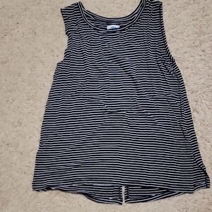 Old Navy Black and White Striped Tank